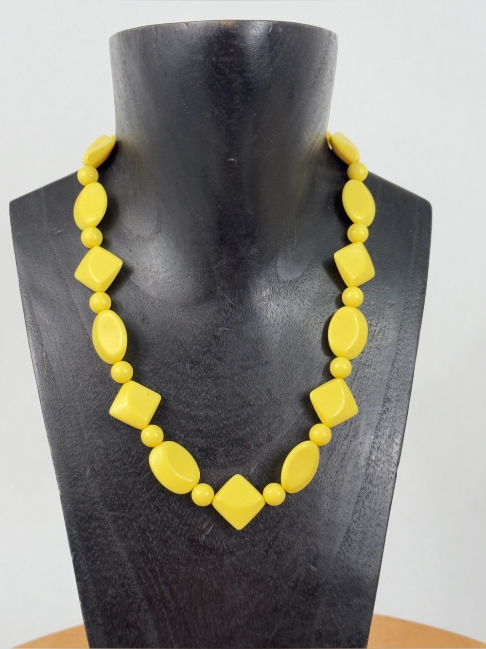 Vintage 1960’s Chunky Lucite Beaded Necklace, Milky Lucite/ Acrylic Beads